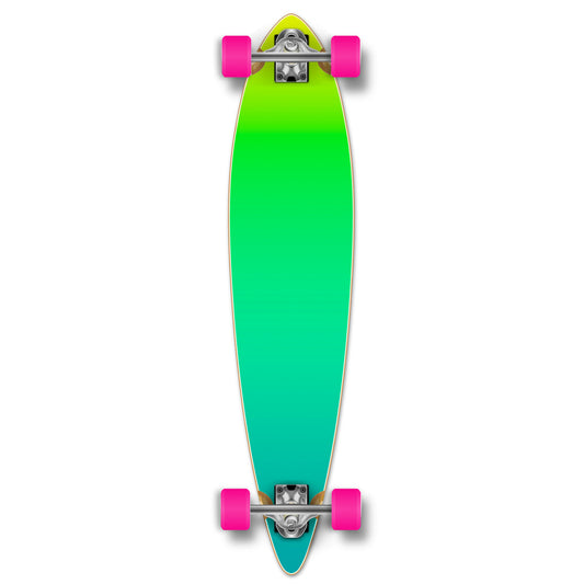 Yocaher Pintail Longboard Complete - Gradient Green