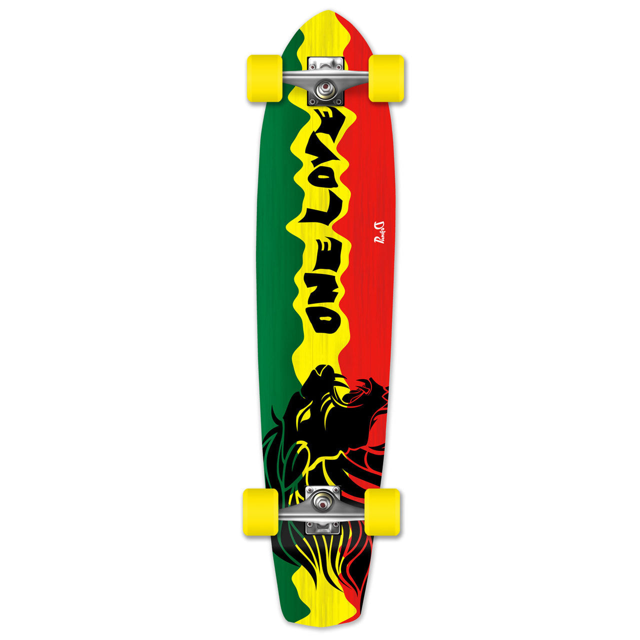 Yocaher Slimkick Longboard Complete - Rasta 2