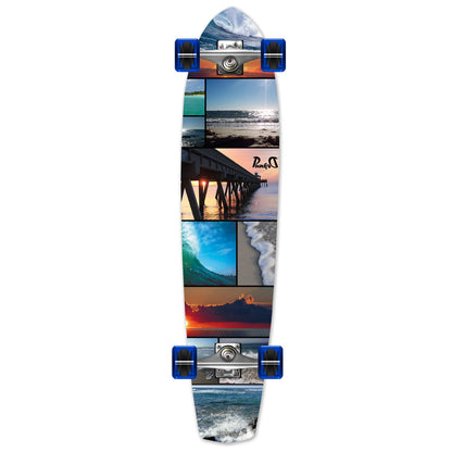 Yocaher Slimkick Longboard Complete - Seaside