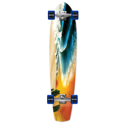 Yocaher Slimkick Longboard Complete - Beach