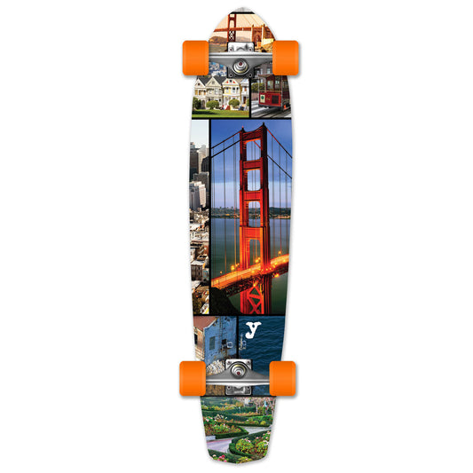Yocaher Slimkick Longboard Complete - San Francisco