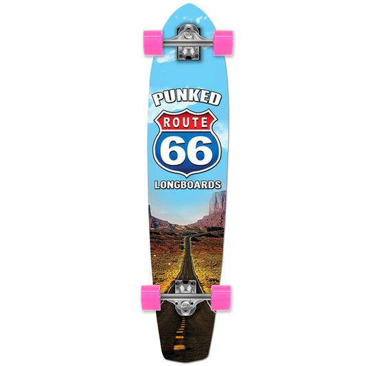 Yocaher Slimkick Longboard Complete - Route 66 Series - The Run