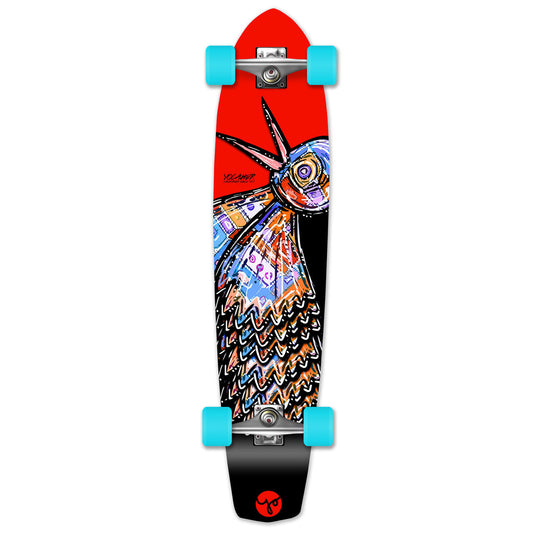 Yocaher Slimkick Longboard Complete - The Bird Red