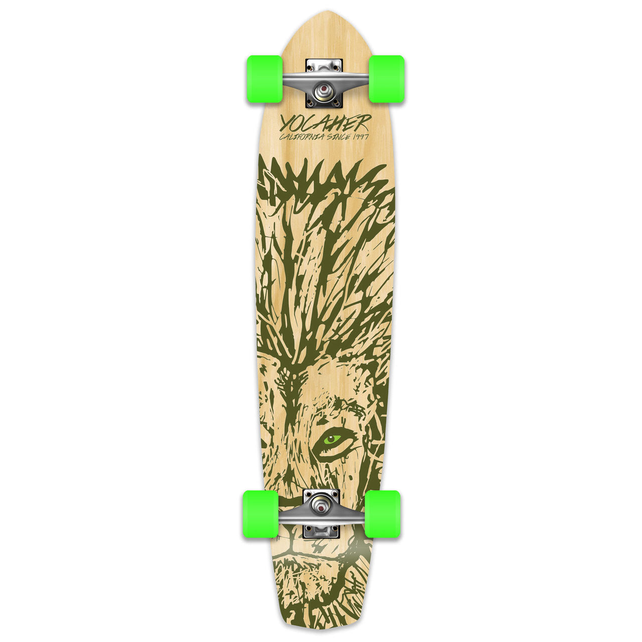 Yocaher Slimkick Longboard Complete - Spirit Animal LION