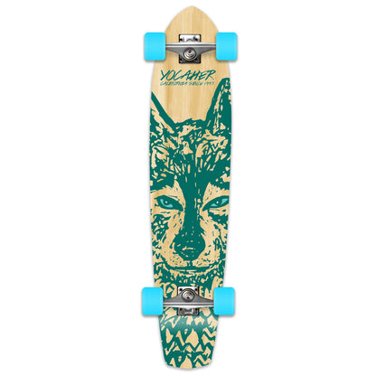 Yocaher Slimkick Longboard Complete - Spirit Animal WOLF