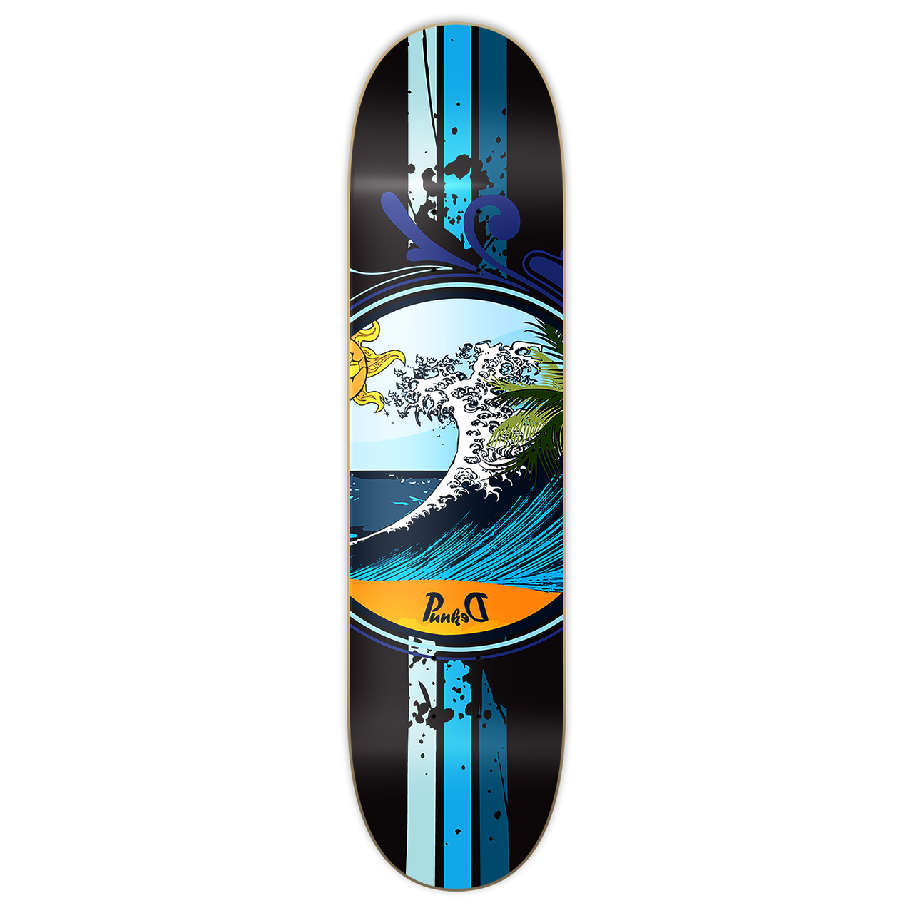 Graphic Wave Skateboard Deck