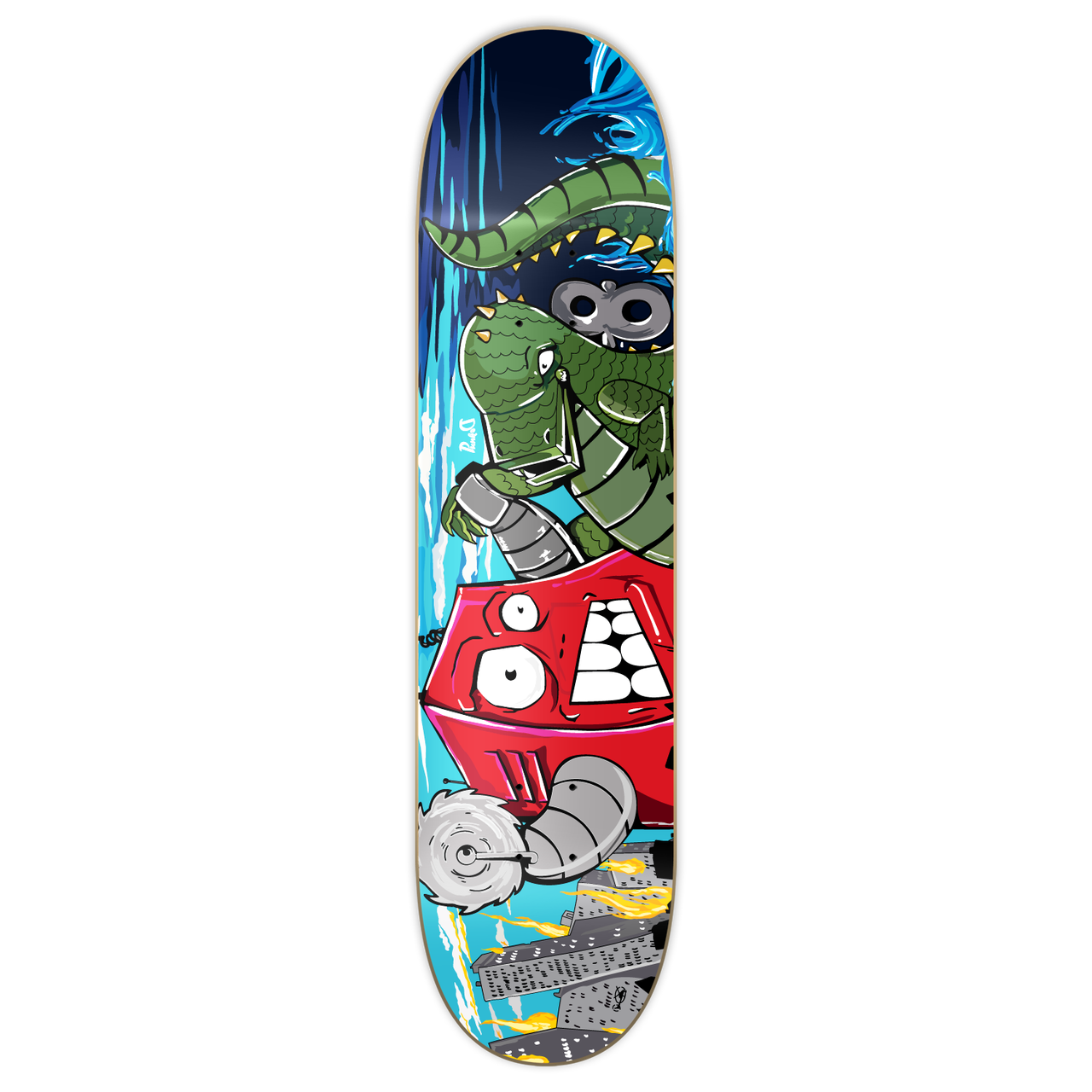 Graphic Robot Skateboard Deck