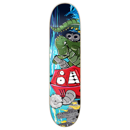 Graphic Robot Skateboard Deck