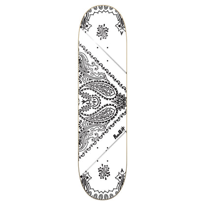 Graphic Skateboard Deck - Bandana White