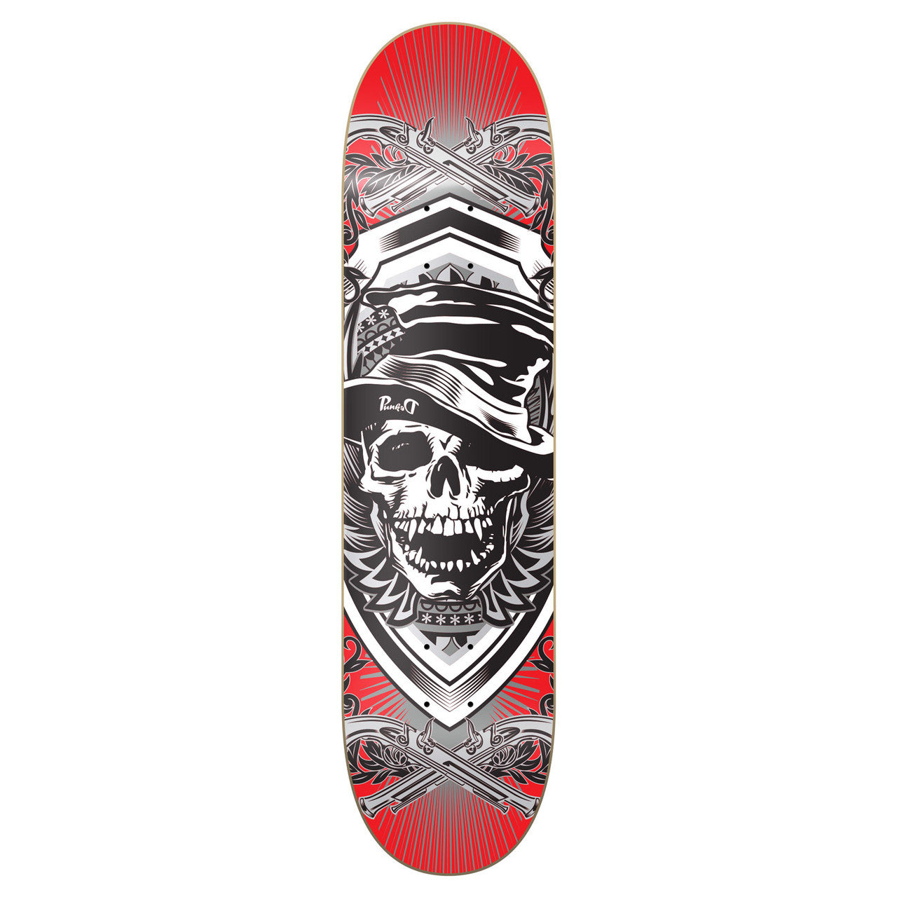 Graphic Skull Hat Skateboard Deck