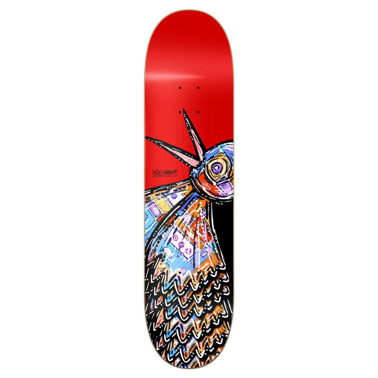 Graphic Skateboard Deck - The Bird Red