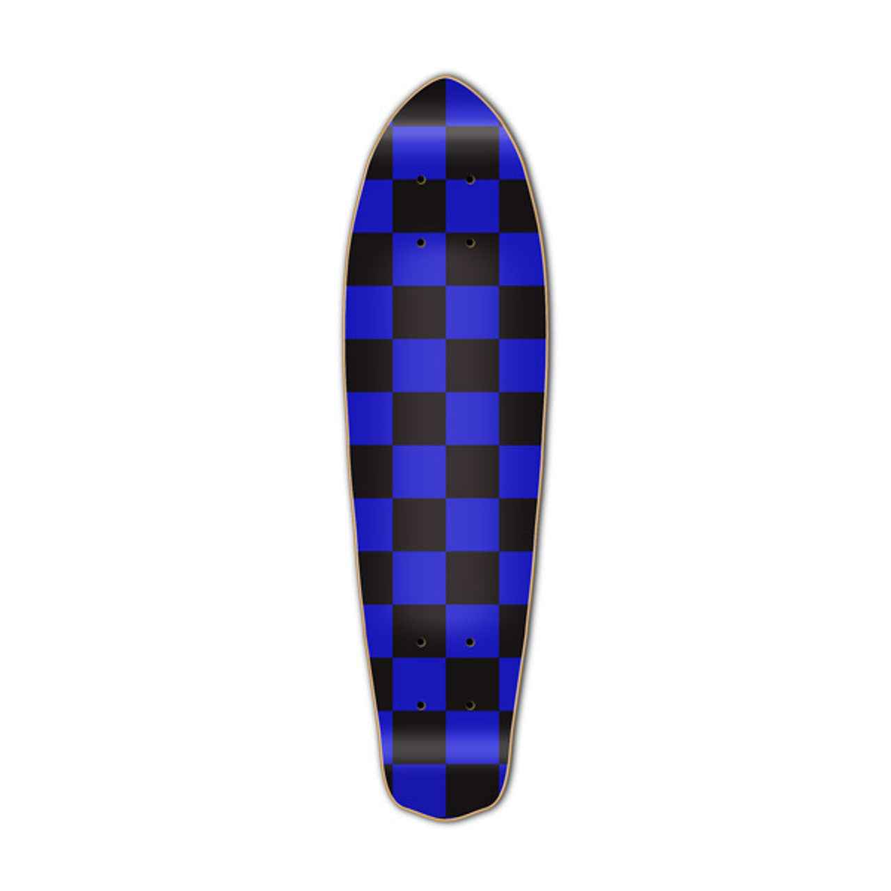 Yocaher Micro Cruiser Deck - Checker Blue