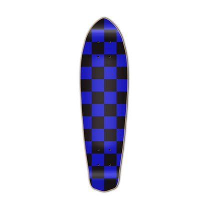 Yocaher Micro Cruiser Deck - Checker Blue