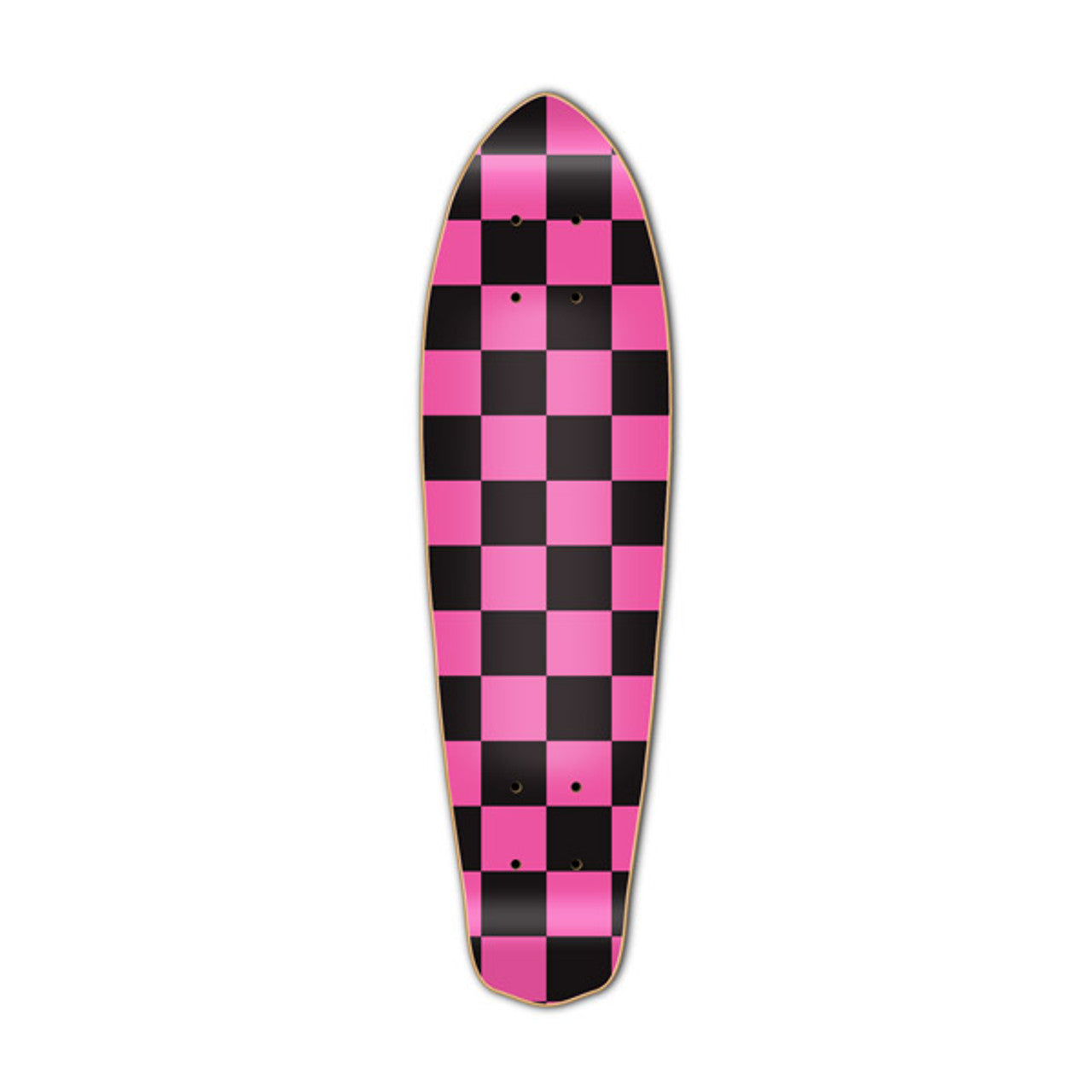 Yocaher Micro Cruiser Deck - Checker Pink