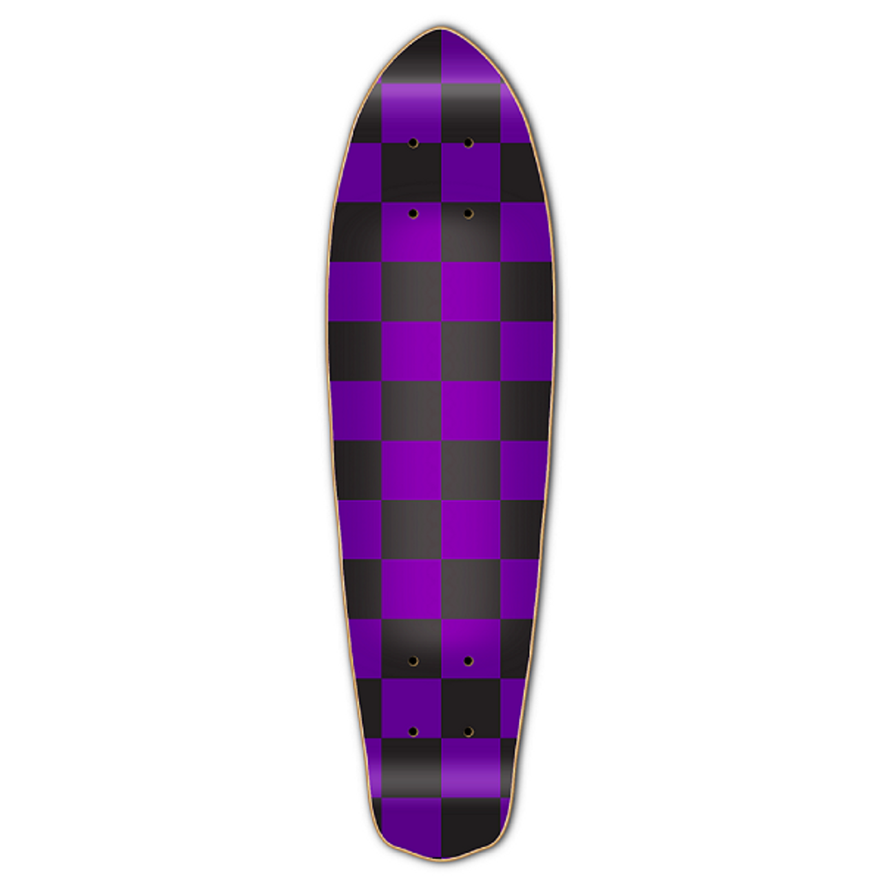 Yocaher Micro Cruiser Deck - Checker Purple