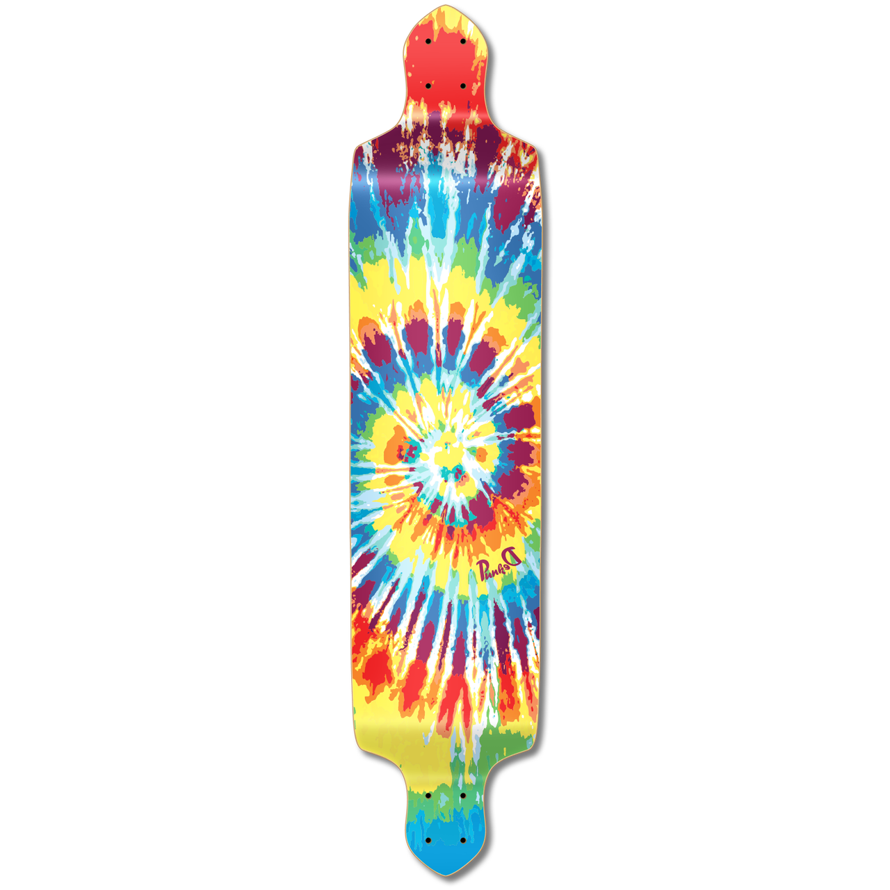 Yocaher Drop Down Longboard Deck - Tiedye Original