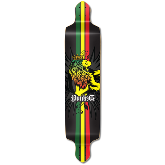 Yocaher Drop Down Longboard Deck - Rasta