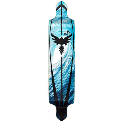 Yocaher Drop Down Longboard Deck - Tsunami