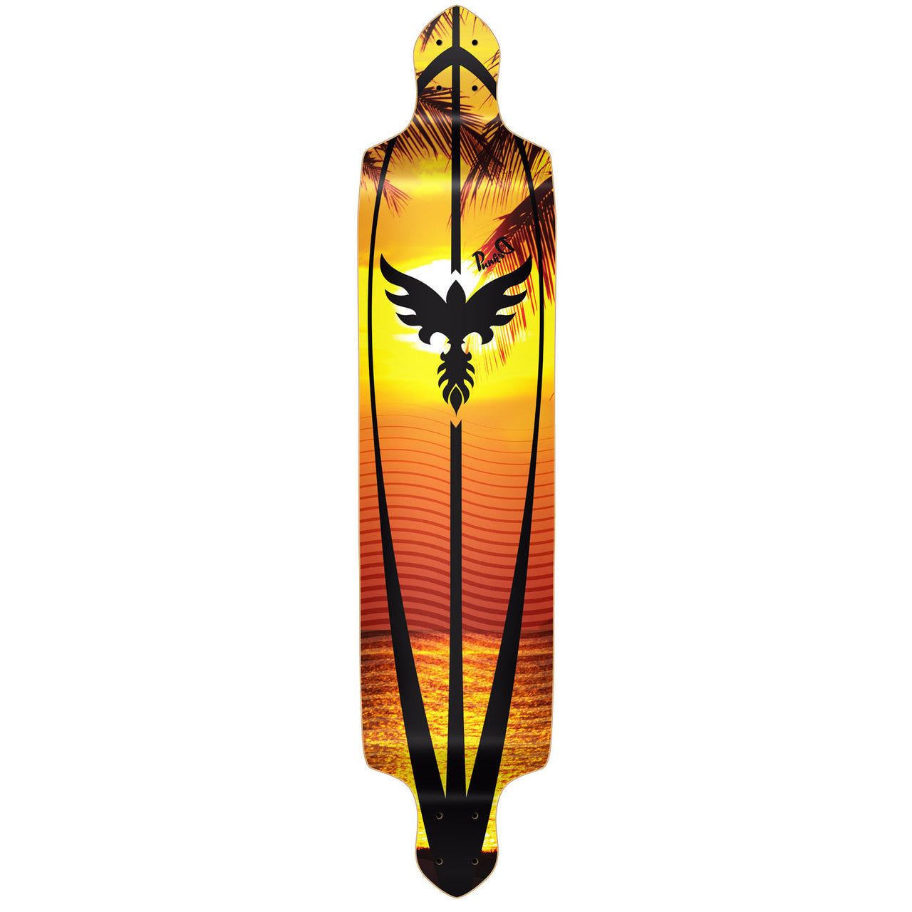 Yocaher Drop Down Longboard Deck - Sunset