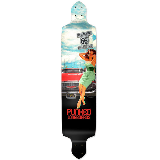 Yocaher Drop Down Longboard Deck - Route 66 Series - RTE-66