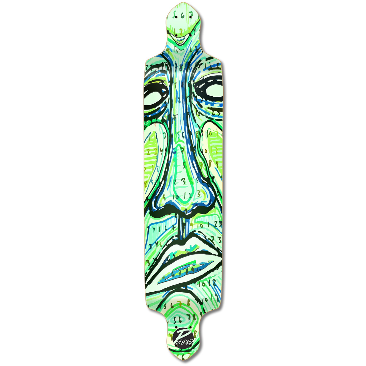 Yocaher Drop Down Longboard Deck - Countdown