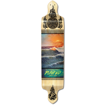 Yocaher Drop Down Longboard Deck - Wave Scene