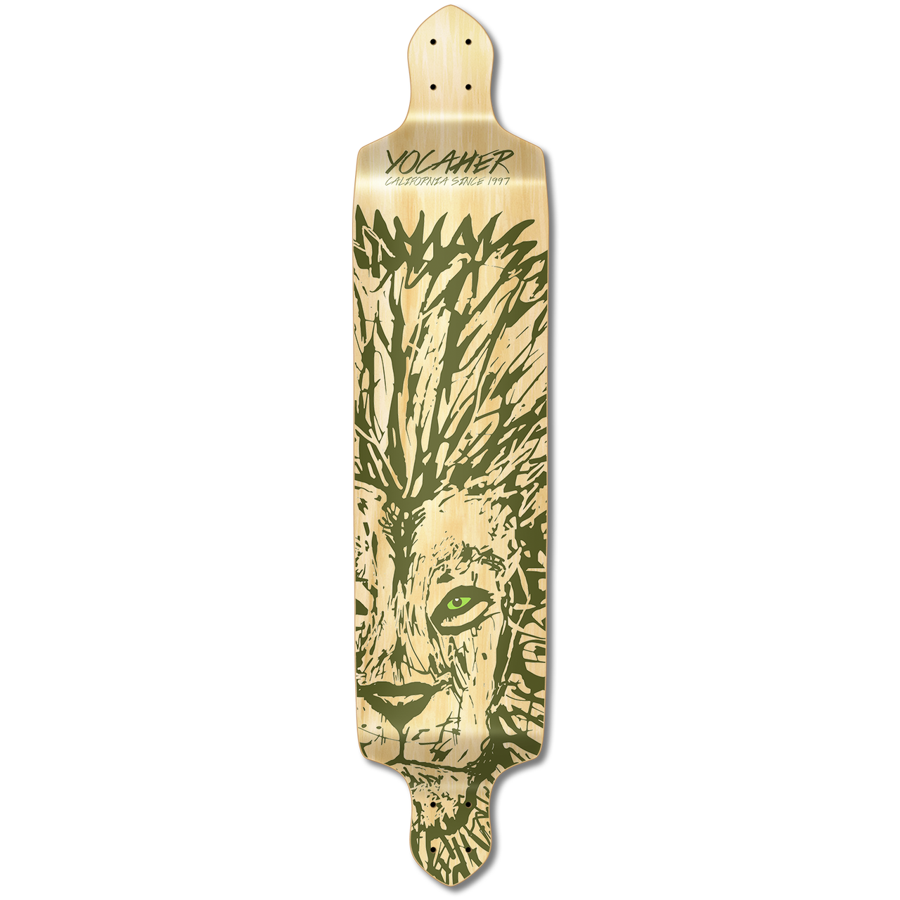 Yocaher Drop Down Longboard Deck - Spirit Animal LION