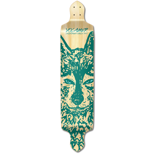 Yocaher Drop Down Longboard Deck - Spirit Animal WOLF