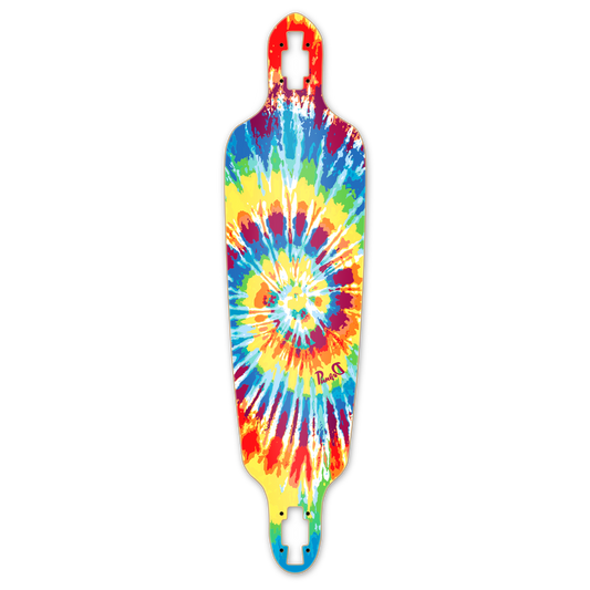 Yocaher Drop Through Longboard Deck - Tiedye Original