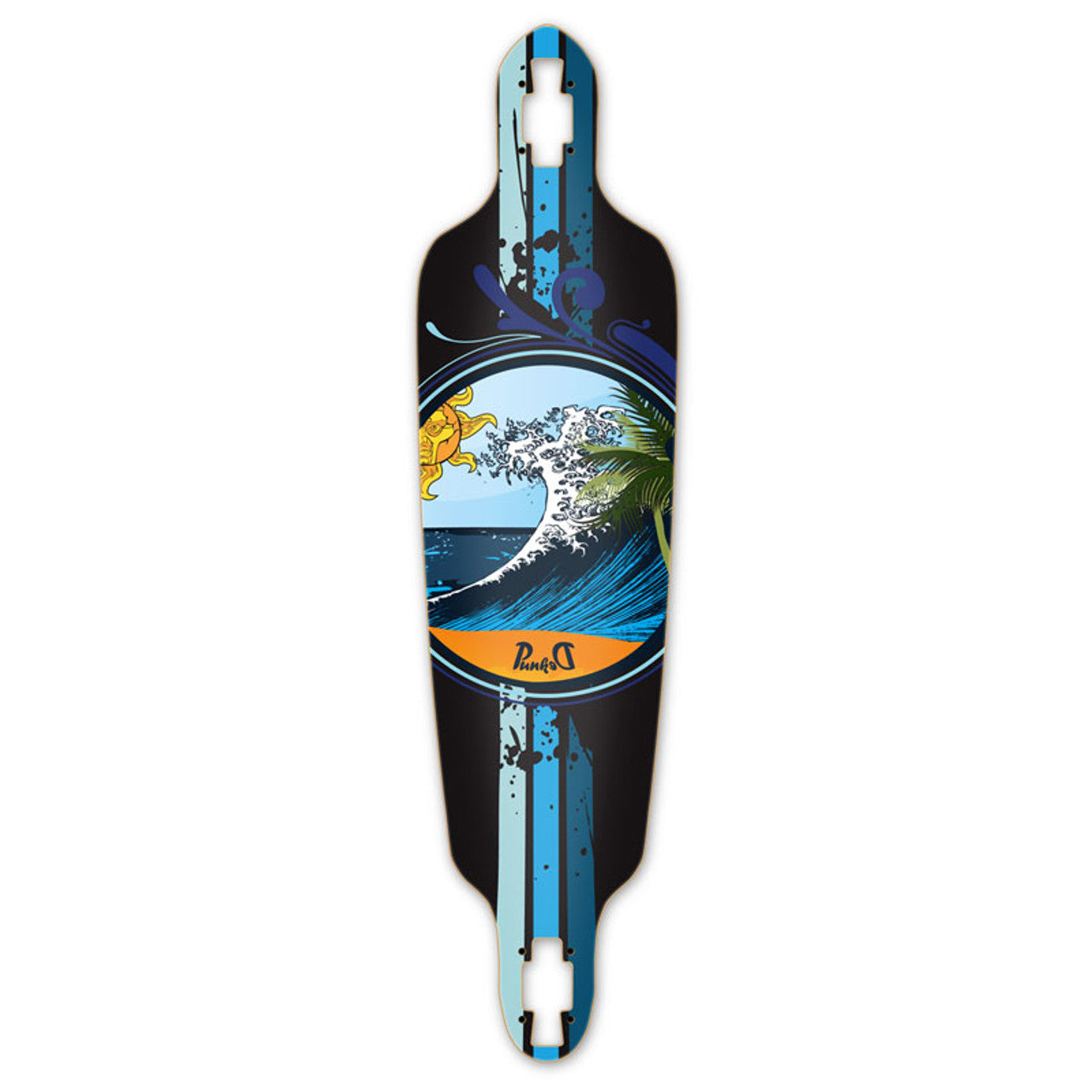 Yocaher Drop Through Longboard Deck - Wave