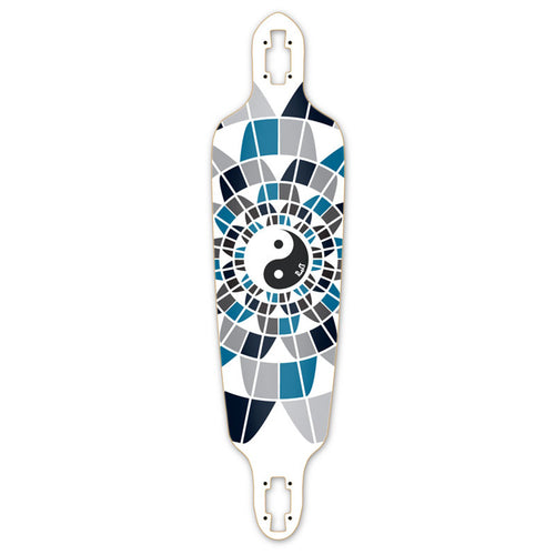 Yocaher Drop Through Longboard Deck - Ying Yang