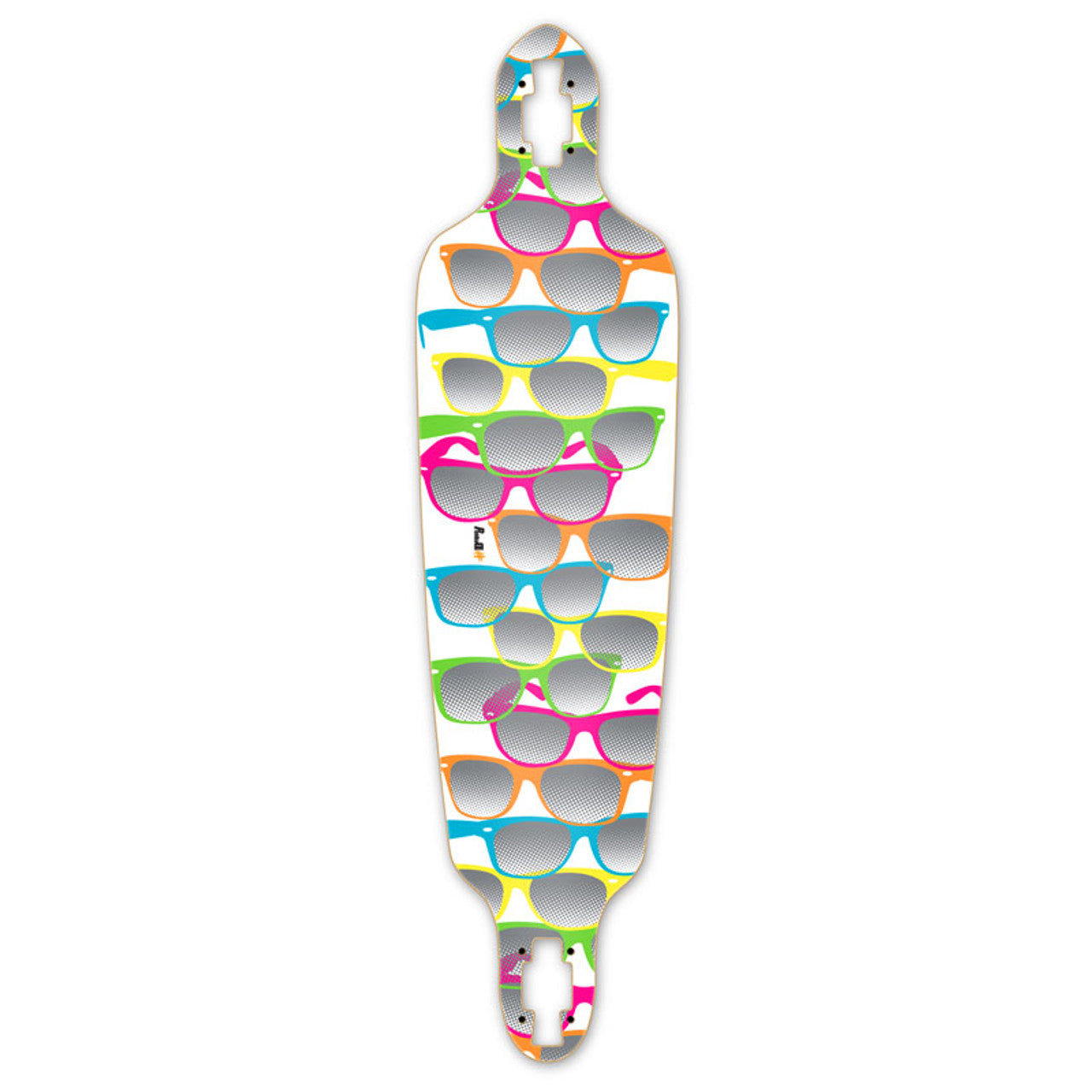 Yocaher Drop Through Longboard Deck - Shades White