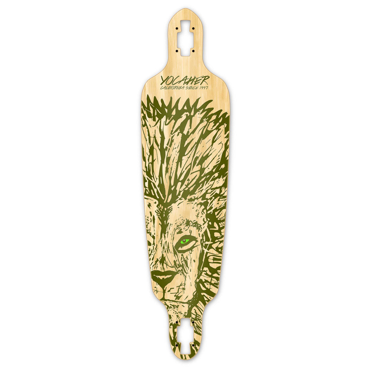 Yocaher Drop Through Longboard Deck - Spirit Animal LION