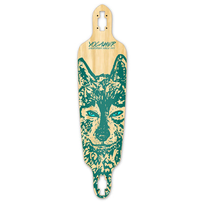 Yocaher Drop Through Longboard Deck - Spirit Animal WOLF