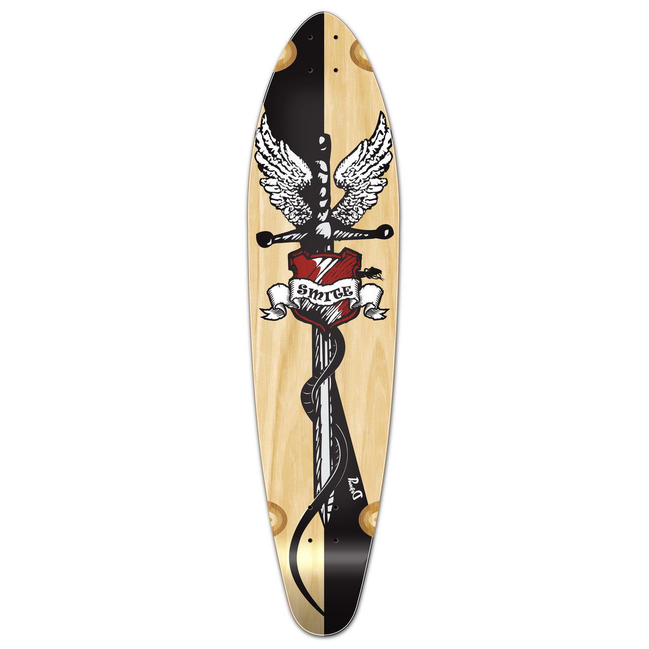 Yocaher Kicktail Longboard Deck - Smite