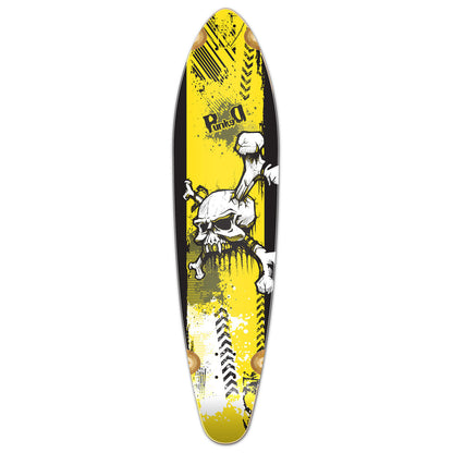 Yocaher Kicktail Longboard Deck - Y Skull