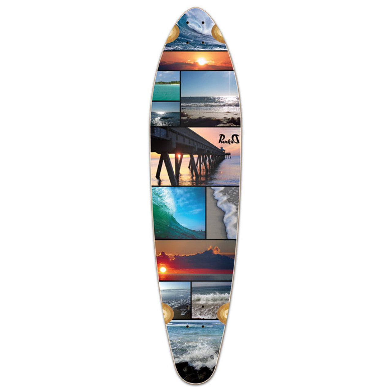 Yocaher Kicktail Longboard Deck - Seaside