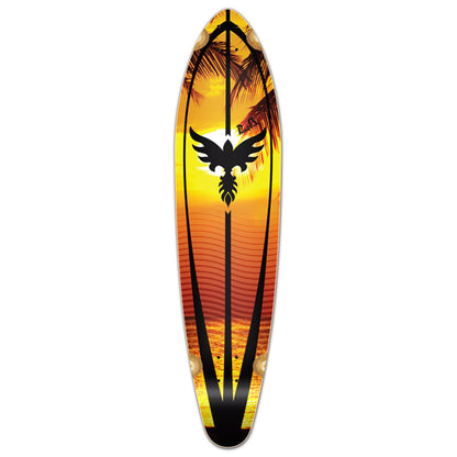 Yocaher Kicktail Longboard Deck - Sunset