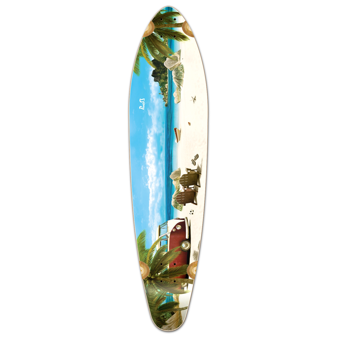 Yocaher Kicktail Longboard Deck - Getaway