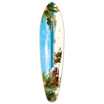 Yocaher Kicktail Longboard Deck - Getaway