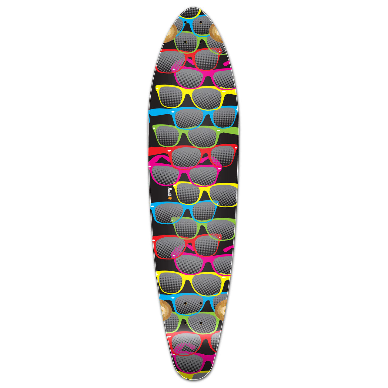 Yocaher Kicktail Longboard Deck - Shades Black