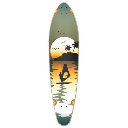 Yocaher Kicktail Longboard Deck - Surfer