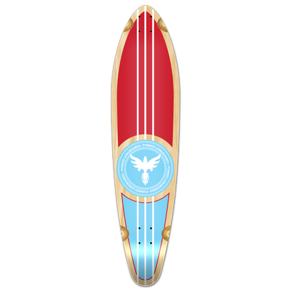 Yocaher Kicktail Longboard Deck - Patriot