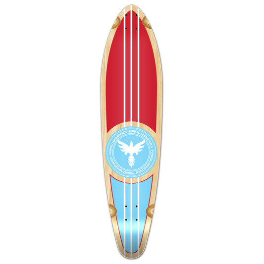 Yocaher Kicktail Longboard Deck - Patriot