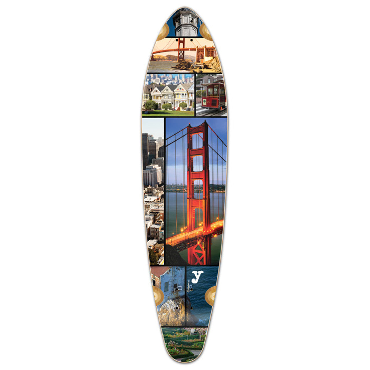 Yocaher Kicktail Longboard Deck - San Francisco