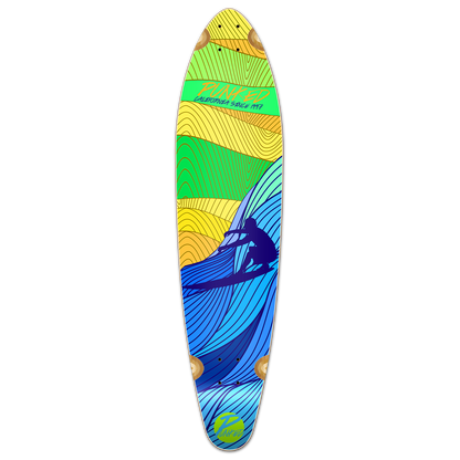 Yocaher Kicktail Longboard Deck - Surf's up