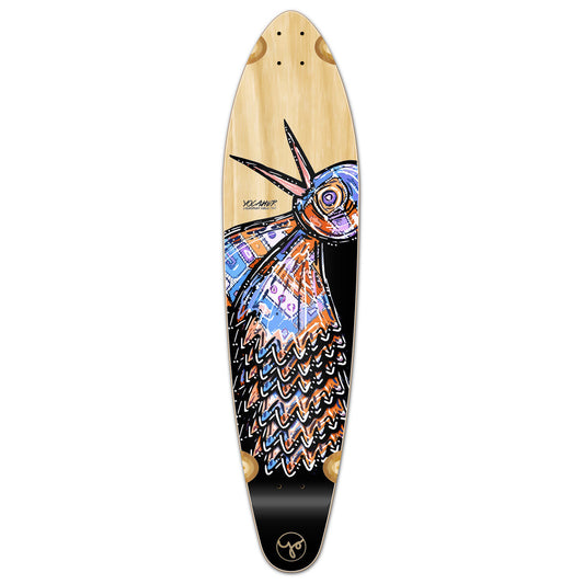 Yocaher Kicktail Longboard Deck - The Bird Natural