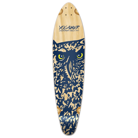 Yocaher Kicktail Longboard Deck - Spirit Animal OWL