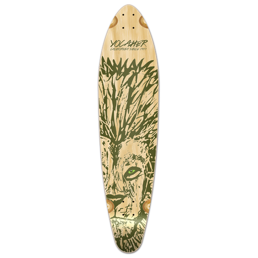 Yocaher Kicktail Longboard Deck - Spirit Animal LION