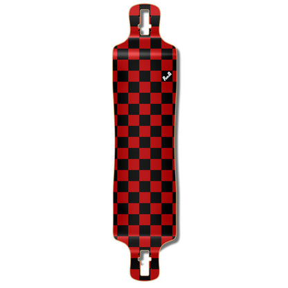 Yocaher Lowrider Longboard Deck - Checker Red